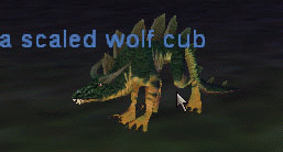 a scaled wolf cub