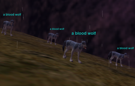 a blood wolf