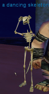 a dancing skeleton