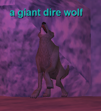 a giant dire wolf