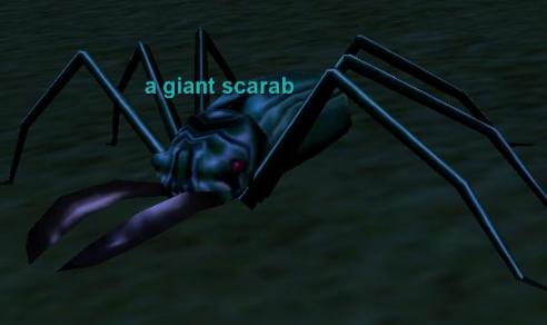 a giant scarab