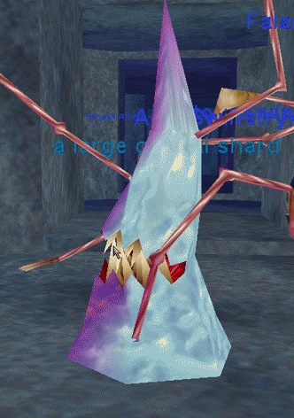 a large crystal shard