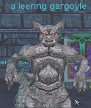 a leering gargoyle