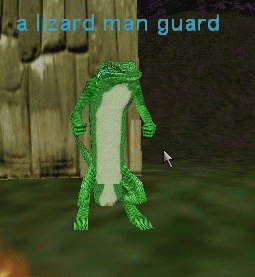 a lizard man guard