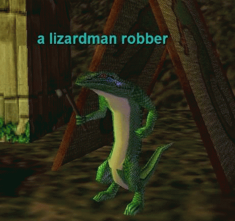 a lizardman robber