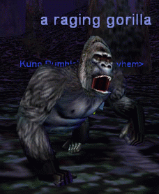 a raging gorilla