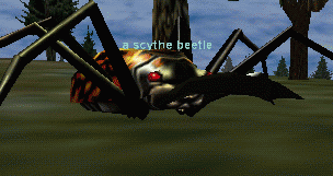 a scythe beetle