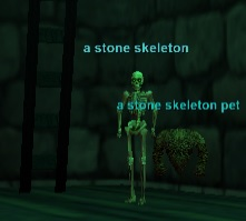 a stone skeleton