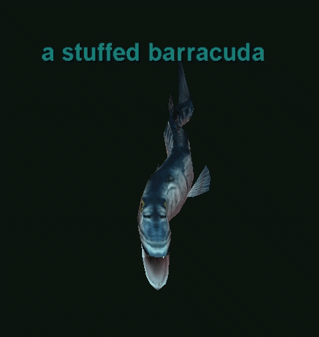 a stuffed barracuda