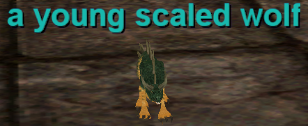 a young scaled wolf