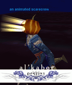 an animated scarecrow