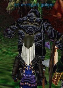 an enraged golem