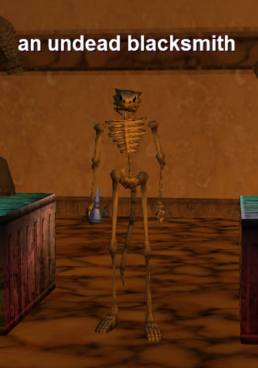 an undead blacksmith