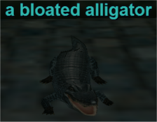 a bloated alligator