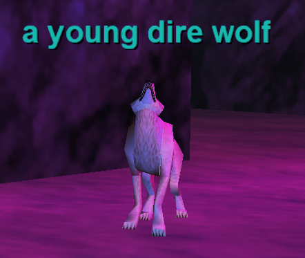 a young dire wolf