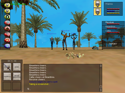 A screenshot of the classic transparent screen UI