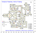 Map of Halls of Testing (SE Corner)